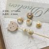 Té de Leche Color Cálido de Invierno Estrella Calabaza Caracola Cuentas Cuadradas Cuentas Redondas Cuentas de Cerámica Pulsera DIY Collar Cuentas