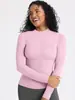 Camiseta de Manga Comprida Camiseta Feminina de Manga Comprida Modeladora de Corpo Gola Redonda Justa Camada Base Feita Sob Medida