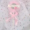 Decoración de Pastel de Feliz Cumpleaños Tarjeta Bola de Pelo Pequeña Banner Enchufe para Hornear Fiesta de Cumpleaños Mesa de Postres Bandera para Decorar