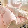 Juego de cama de algodón 60 de cuatro piezas ins funda de edredón de algodón simple dormitorio de sensación de alta gama ropa de cama juego de sábanas de tres piezas 4