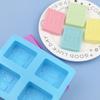 Em estoque atacado 4 peças felicidade árvore silicone sabão molde fácil desmoldagem uso repetido resistente a altas temperaturas sabão frio molde