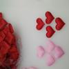 3.2cm forma de corazón hecho a mano DIY accesorios boda pétalos de flores esparcidos a mano accesorios borde prensado tela esponja amor