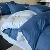 Conjunto de cama de alta qualidade com 60 fios, jacquard, quatro peças, algodão puro, escovado, espessado, luxo leve, toque de alta qualidade, para quarto principal