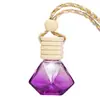 8ml Cor de Faia Tampa de Madeira Rosqueada com Fio de Diamante Frasco de Vidro Vazio Pingente de Perfume para Carro Frasco de Óleo Essencial Sub-embalagem Cosmética