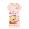 Pijama Feminino Verão Manga Curta Fino Desenho Animado Pequeno Fresco Fofo Estilo Ins Solto Camisola Doce Estudante Roupas de Casa