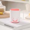 Vaso de plástico, vaso redondo con cepillo, vaso para hacer gárgaras, vaso de dibujos animados, divertido, creativo, de doble capa, portátil, de dos colores, para trabajadores de oficina.