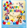 Set de Globos de Cumpleaños Más Vendido Transfronterizo Decoración para Fiesta Temática Miércoles Juguete de Dibujos Animados para Niños