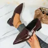 Sapatos Femininos de Bico Fino, Slip-On de Duas Vias, Salto Baixo, Novo Outono 2025, Tamanho Grande, Salto Bloco, Retro, Profissionais para Exportação