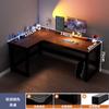 Escritorio de Gaming de Esquina Escritorio de Computadora Escritorio de Escritorio Hogar Doble Escritorio Estantería Mesa de Esquina para Dormitorio Escritorio de Oficina Mesa de Trabajo