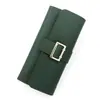 Nueva Cartera Larga para Mujer Estilo Simple y Fresco Cartera Plegable en Tres Secciones de PU, Billetera para Monedas, Portatarjetas Múltiples y Clutch