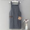 Nuevo delantal de cocina tela gruesa vieja moda femenina tareas del hogar cocina transpirable poliéster algodón cintura trabajo hombres lote pelo
