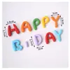 Decoraciones de Pastel Coloridas de Moda para Niños, Niños y Niñas, Globos con Letras para Primer Cumpleaños, Moldes de Fondant para Hornear con Forma de Corazón