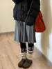 ¡Muy recomendable! Falda midi plisada de punto suave y cómoda para mujer, con cintura elástica, diseño versátil y una silueta en línea A que estiliza, perfecta para el invierno