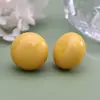 Brincos de Clipe Redondos Meio Presos Cor Dopamina Série Macaron Estilo Menina Doce Novo Versátil Primavera/Verão
