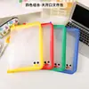 Bolsa de archivo A4, gruesa y amplia, nueva, de alto valor de color, transparente, de gran capacidad, para libros de texto, papel de prueba, artículos diversos, bolsa de almacenamiento con cremallera