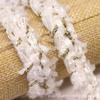 Fio de borboleta de seda dourada e prateada de 1,7 cm, tecido misto, estilo Chanel, renda, tecido para casa, roupas, borda, gola, bolsa, acessórios decorativos