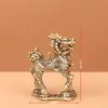 Adorno de Escritorio Kirin de Latón, Kirin Sólido Creativo Vintage, Decoración para Estudio y Sala de Estar, Regalo, Artesanía de Metal