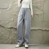 [Especial] 100kg Otoño Nuevo Simple Corte 3D Adelgazantes Casuales Pantalones de Chándal Rectos para Mujeres de Tallas Grandes 1033