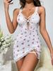 Pijama Nuevo de Alta Gama Verano Sexy Tirantes Falda Midi Ropa Interior Sexy Tentación de Mujer Traje Emocional para el Hogar
