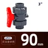 Válvula de esfera em UPVC GB grau industrial para tubo de água válvula de esfera de junta dupla válvula de esfera resistente a ácido e álcali químico válvula de esfera de junta dupla