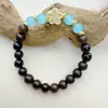 Pulseras de Sándalo y Cuentas de Vidrio con Hilo Dorado al por Mayor, Nueva Joyería de Mano Elegante Estilo Chino para Mujer, Pulseras Versátiles de Círculo Único en Stock
