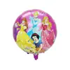 Al por mayor una variedad de globos de película de aluminio de 18 pulgadas con forma de bola redonda, corazón, Princesa Sofía, Sirena, juguetes de cumpleaños para niña de bebé