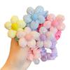Tiara de Cabelo para Meninas Estilo Coreano Fofa Flor Lantejoulada Coque Tiara de Cabelo Elástico Alto Rabo de Cavalo Acessório de Cabelo de Flor para Menina