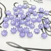 Concha de imitación ABS nacarada flor de loto de ocho pétalos soporte para flores de loto abanico para grupo de novias horquilla antigua DIY pendientes columpio corsage