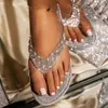 Chanclas Planas de Pedrería Cruzadas de Verano 2026 Tallas Grandes para Mujer Simples Casuales con Lentejuelas Cómodas Antideslizantes