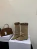Botas altas hasta la rodilla para mujer, diseño de nicho, uso bidireccional, tacón de cuña, botines de moda, gamuza, botas vaqueras occidentales