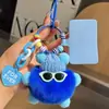 Lindo Colgante Llavero de Coche de Briquetas de Piel Sintética de Conejo Rex Muñeco de Peluche Popular Exquisito Colgante para Mochila Escolar Regalo