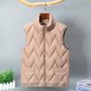 Chaleco de plumón para mujer otoño e invierno moda chaleco de mamá chaqueta chaleco suelto ligero chaleco cálido abrigo de algodón top