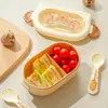 Lancheira Selada Kapibala para Trabalhadores de Escritório e Estudantes, Lancheira, Caixa de Lanches de Frutas, Utensílios de Mesa, Caixa para Micro-ondas