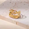 Anillo Abierto Minimalista de Acero Inoxidable con un Diseño Único y Sofisticado, Joyería de Pareja Moderna y Genial