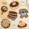 Etiqueta Bordada em Computador Adesivos Bordados Autoadesivos Lanches Deliciosos Sobremesa Bolo Adesivos de Patch Decoração de Bolsa Adesivos de Tecido DIY