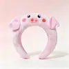 Piggy Hoo ~ Fofo Rosa Pelúcia Elástico de Cabelo Faixa de Cabelo Mulheres Lavar o Rosto Maquiagem Pressão no Cabelo Faixa de Cabelo Acessórios de Cabelo Acessórios de Cabeça Outono e Inverno