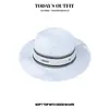 Sombrero de Paja para Vacaciones de Verano Versátil Casual Viaje a la Costa Sombrero de Sol para Mujer con Sombra Copa Plana Letra Sombrero de Playa