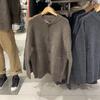 Abrigo de Lana Otoño/Invierno Ropa de Hombre Ropa de Mujer Casual Holgado Engrosado Cuello Redondo Cardigan Tejido Suéter de Manga Larga SY451604