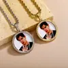 Europa y Estados Unidos DIY foto cual Círculo Gankun marco de fotos color sólido colgante sólido hip hop joyería collar joyería al por mayor