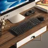 BOW teclado y ratón externos USB para portátil, set lindo para niños y niñas, silencioso, para oficina