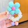 Diadema de goma con forma de bola para niña, diadema con flores de perla, estilo princesa