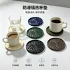 Posavasos de Silicona con Relieve de Rombo Redondo Engrosado Aislante Térmico Antideslizante para Mesa de Comedor Uso en Casa Almohadilla Anti-quemaduras para Vasos de Agua Tazas de Té
