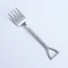Cuchara y Tenedor Creativos con Forma de Pala de Acero Inoxidable 304 de Grado Alimenticio Personalizados, Cuchara para Sandía para Uso Doméstico, Adecuados para Comer, Beber Sopa y Postres