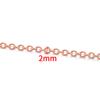Cadena de eslabones planos en forma de O de acero inoxidable para joyería, accesorios DIY, cadena de moda para collar y pulsera, color dorado, oro rosa
