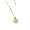 [Acero de titanio de cuerpo completo] corazón de amor extravagante ligero estilo muy simple cadena de clavícula de oro real para mujer accesorios de la red