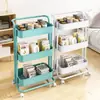 Cesta Portátil de Frutas y Verduras de Múltiples Niveles para el Hogar, Estante de Almacenamiento Simple con Ruedas Extraíble para Sala de Estar, Estante de Almacenamiento para Artículos de Baño