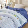 Edredón individual para dormitorio de estudiantes, modelo nuevo, edredón de algodón lavable para otoño e invierno, edredón de leche de terciopelo lavable a máquina para primavera y otoño