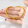 Pulsera de la Fortuna Vintage Vietnamita Chapada en Oro para Mujer, Pulsera Hueca de Calabaza Estilo Palacio, Joyería de Moda y Duradera Venta Directa