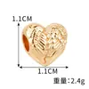 Colección de cuentas de aleación transfronterizas de agujero grande: corazón, flor, castillo, copo de nieve, cuentas de aleación de Navidad para pulseras y brazaletes DIY