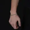 Pulsera Amuleto de la Suerte Copo de Nieve para Hombre Hip Hop de Nicho Diseño Simple Sentido de la Moda Joyería de Mano para Mujer Accesorios Versátiles para el Viaje